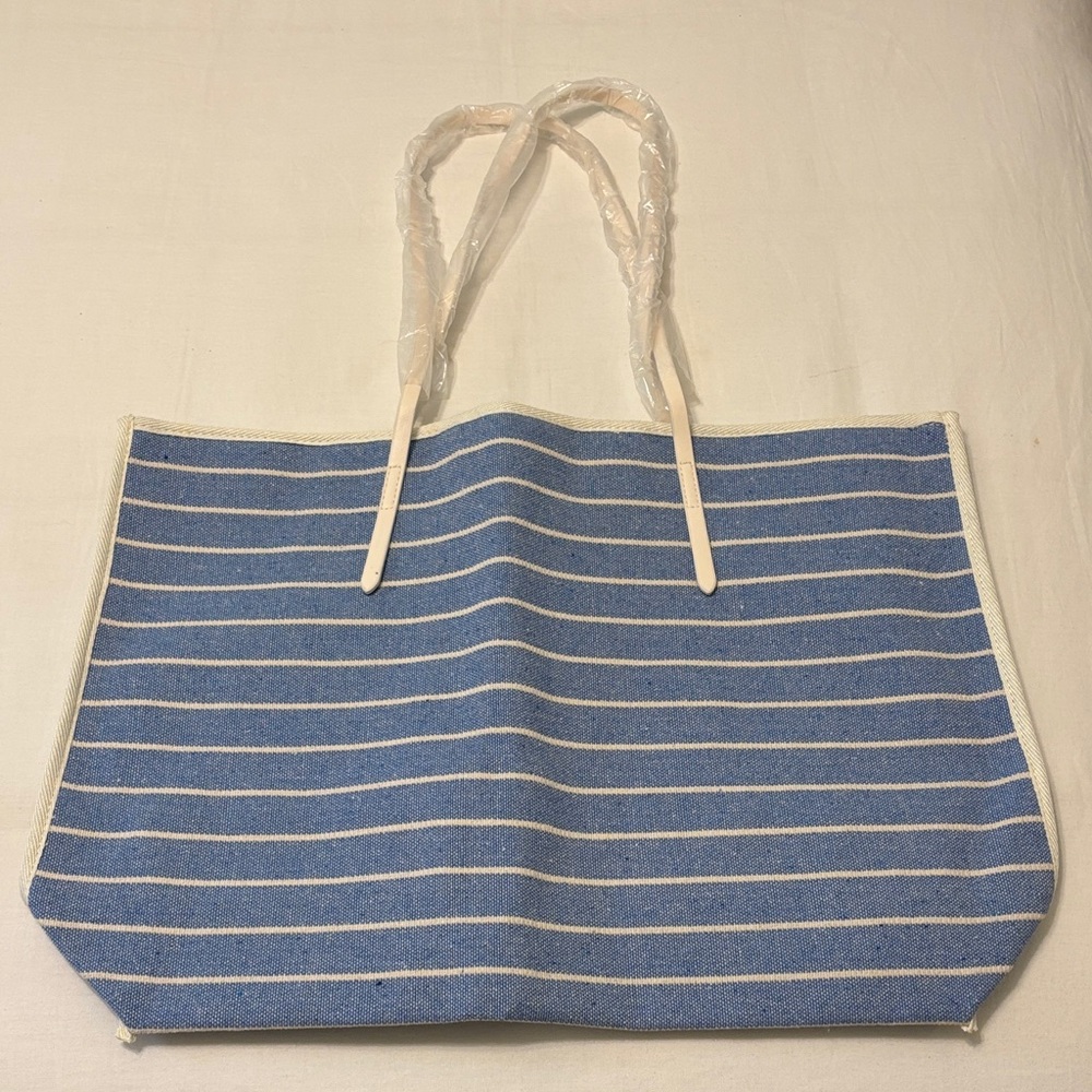 Lancome Blue and White Striped Tote